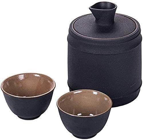 伝統的なハンドデザインの酒器セット、酒器セット、趣のあるセラミックワイングラス4個セット、12オンスの酒器、2.8オンスの酒器が含まれます、冷/燗/焼酎/お茶用、家族や友人への最高の贈り物｜ゆめのマルシェ企画