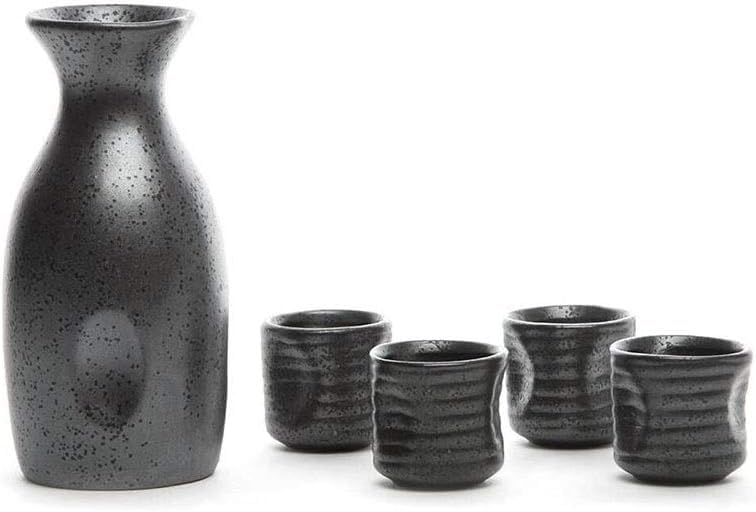 酒セット 5点手作りセラミックワインカップ陶器徳利とカップ4個 レストラン業務用ワインセット ワインセット｜ゆめのマルシェ企画