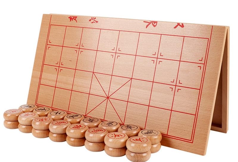 純木製折りたたみ式携帯用中国将棋・象棋セット ボードゲーム 子供・大人向け 贈り物に最適 使いやすい (3.5)｜ゆめのマルシェ企画