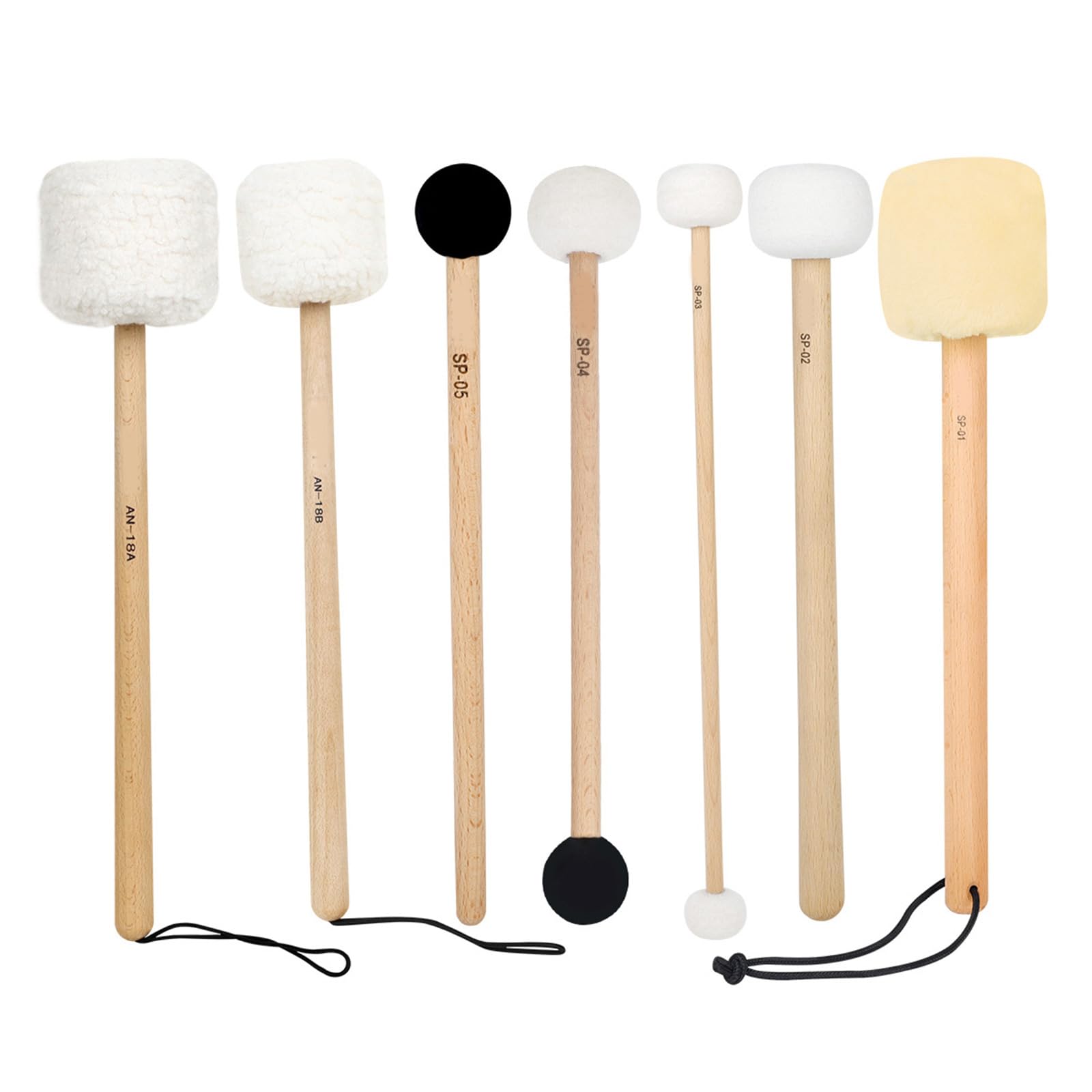 個シンギングボウルパーカッションドラムスティックフェルトヘッド&;木製ハンドルドラムスティック打楽器アクセサリー用シンギングボウルサウンドストライカー用｜ゆめのマルシェ企画