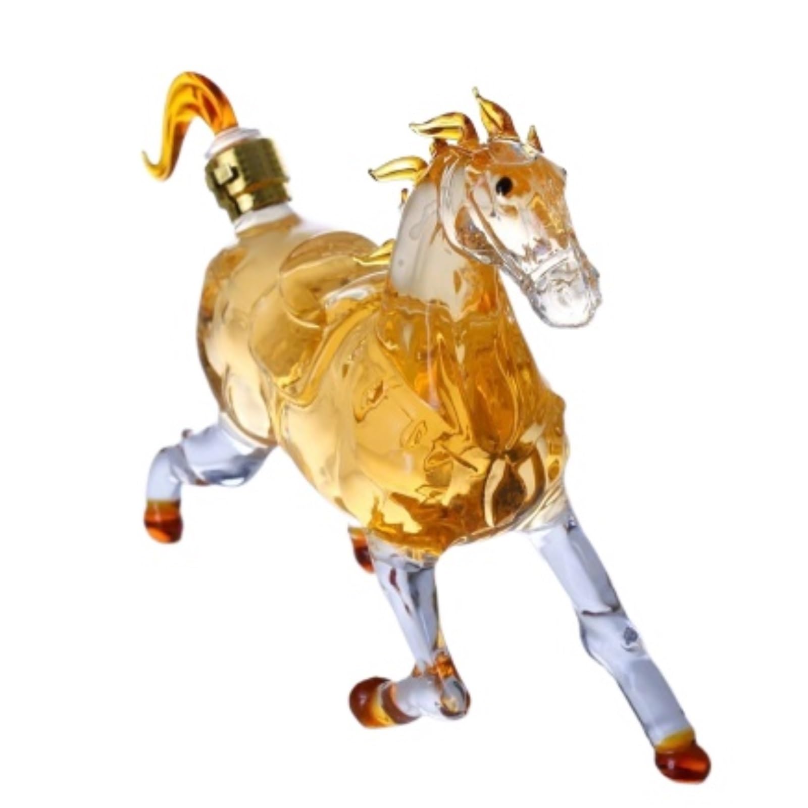 デキャンタ 装飾用の密閉ストッパー付き馬型ガラスデキャンタ バーアクセサリー|ゆめのマルシェ企画