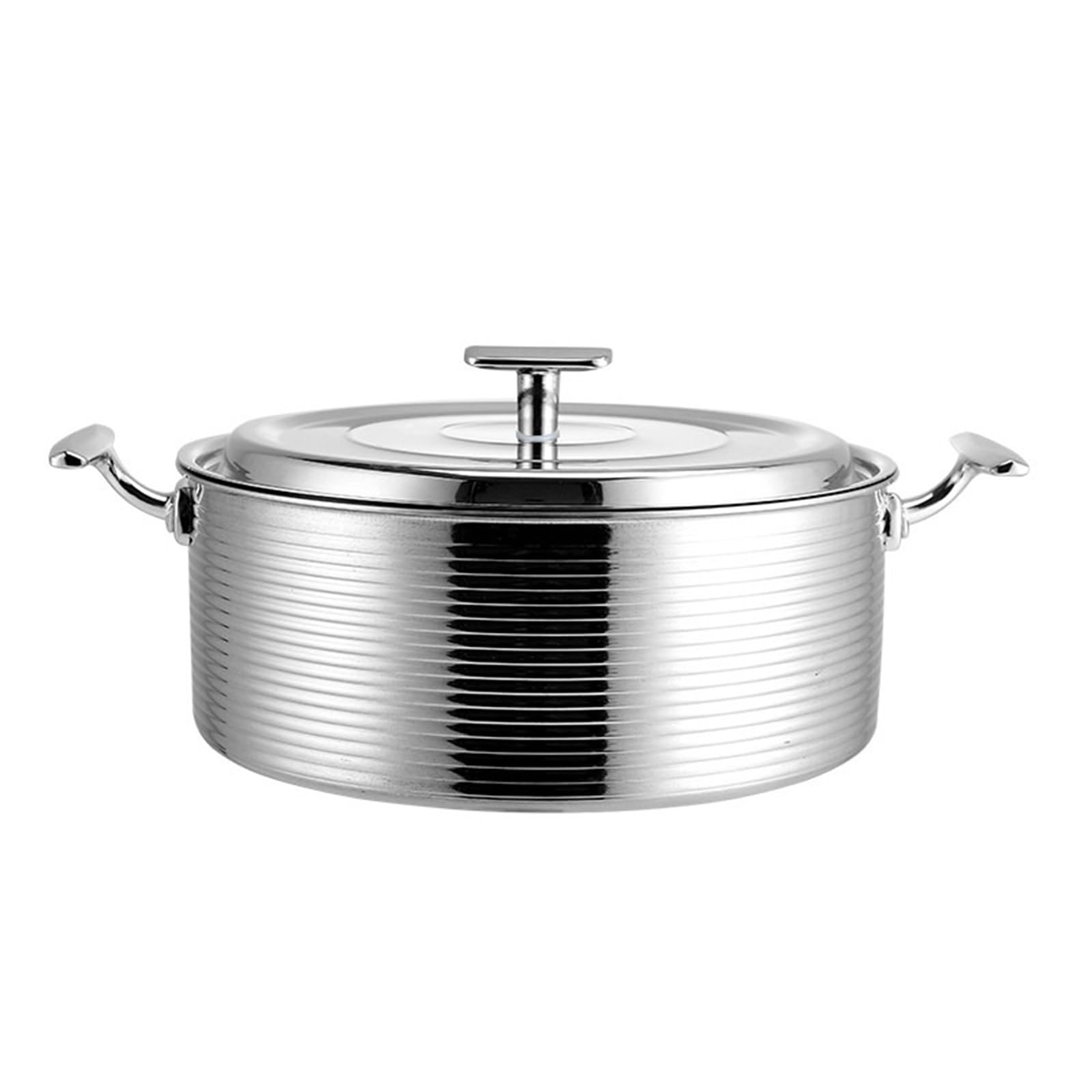 ノーブランド品 銅鍋チェーフィングディッシュ鍋調理器具丈夫な厚いスープポット家庭用レストランパーティーに実用的、,銀,32*11.5｜ゆめのマルシェ企画