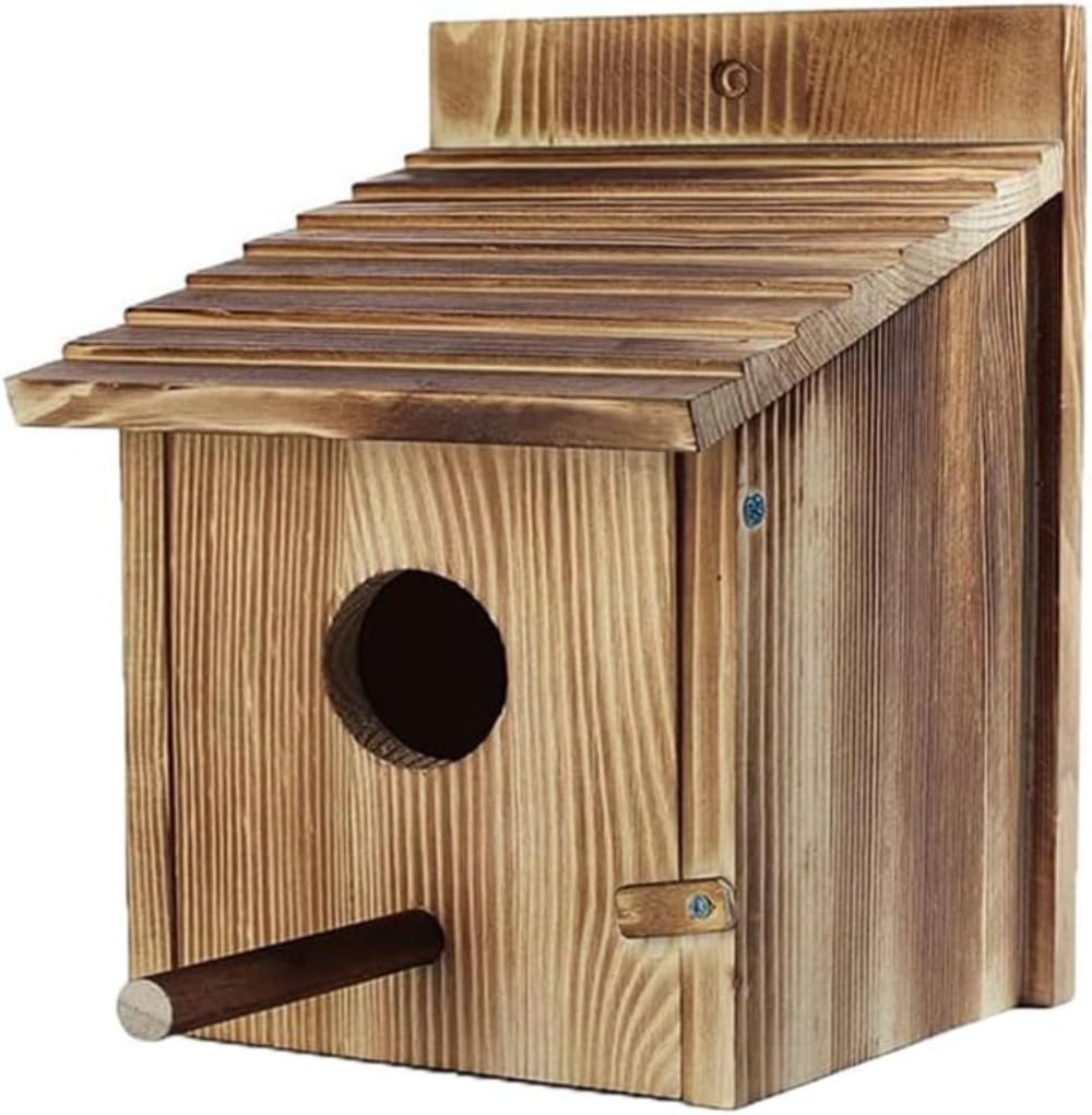 巣箱 鳥小屋 野鳥の屋外 小鳥 バードハウス 休憩場所 木製 小屋 ブルージェイズ ラブバード オウム ブルーバード スズメ用 (鳥小屋) |ゆめのマルシェ企画