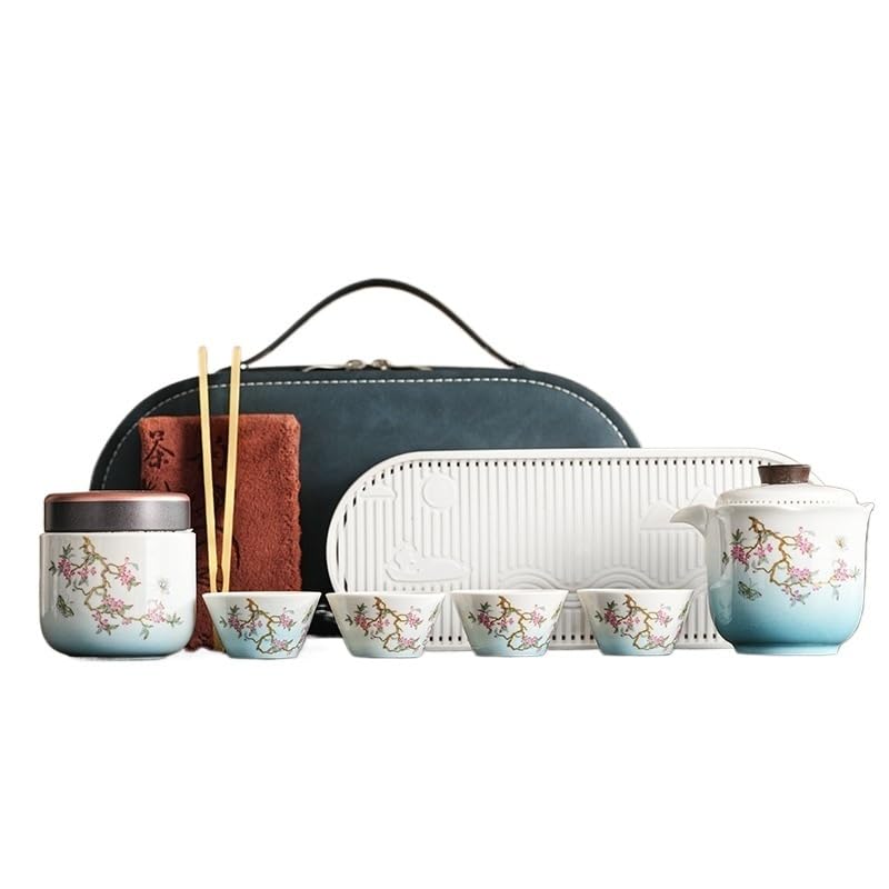 茶道具 旅行茶器 セット お茶愛好家のためのポータブルティーキット ピクニック キャンプ 登山()｜ゆめのマルシェ企画