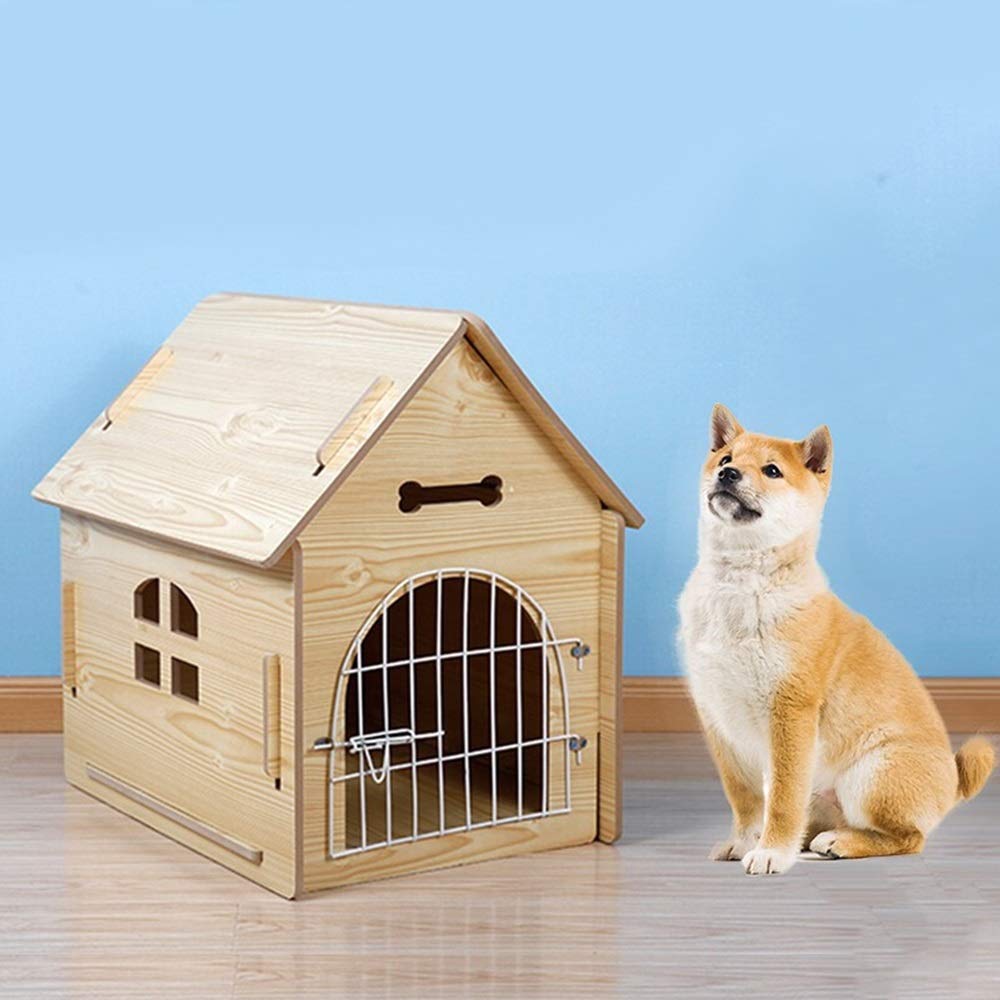 アウトドアドッグハウス 子犬や犬猫のための屋外での使用に犬のハウスキャットハウス犬小屋屋内使用ペットシェルター (色 : 褐色, : 375152)|ゆめのマルシェ企画