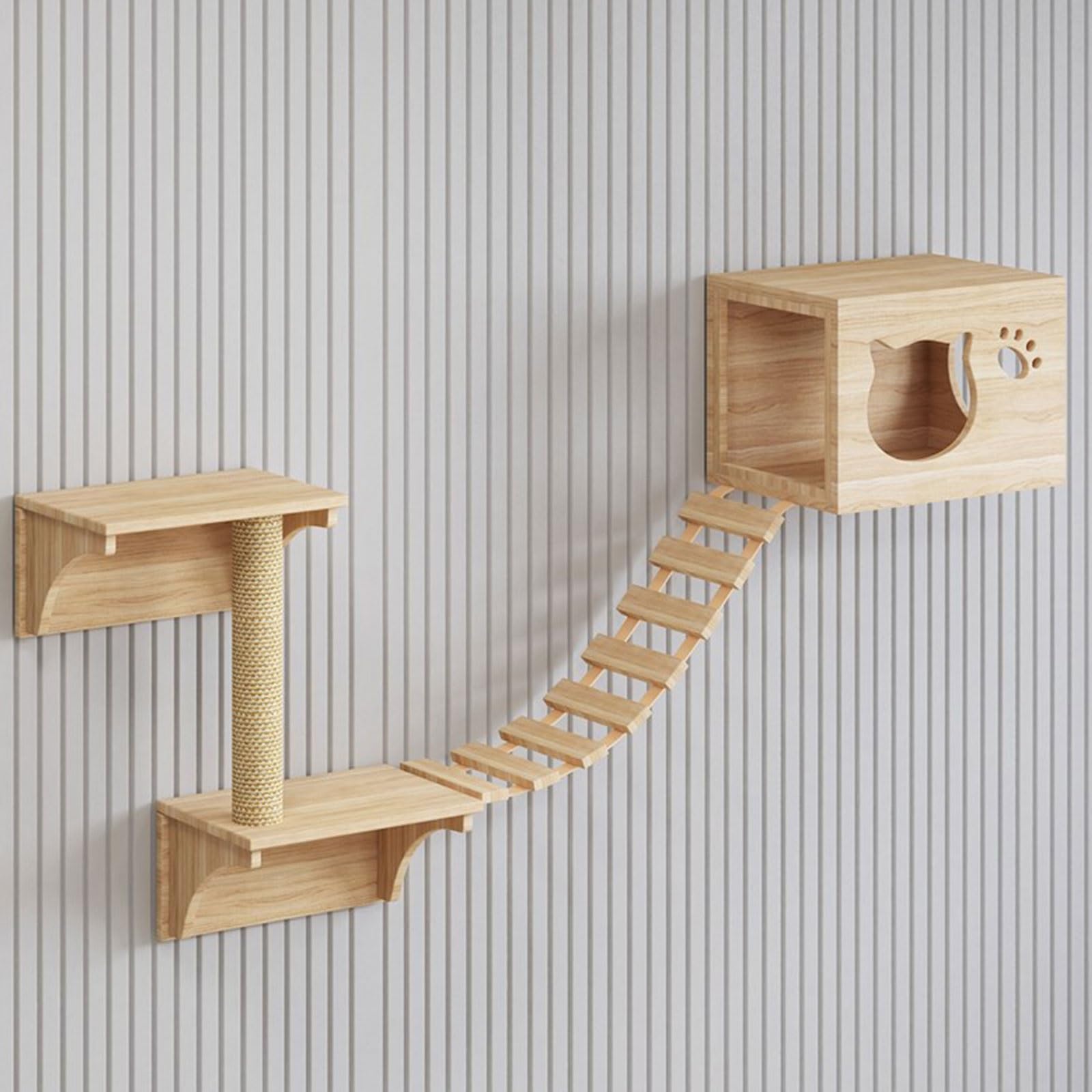 猫用クライミング棚 キャットステップ 猫用ツリーウォール 猫用クライミングウォール家具 フローティングシェルフ 猫 階段猫用ウォールハウスボックスコンドミニアムパーチ|ゆめのマルシェ企画