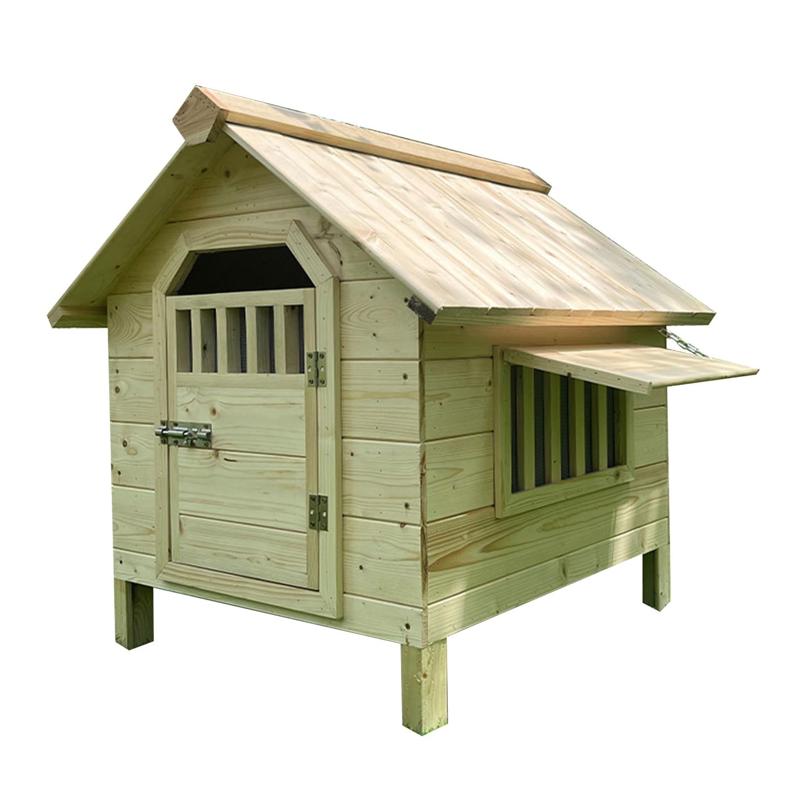 小型 中型 大型犬用の屋外用木製犬小屋 ペットハウス 猫小屋 屋外 天然木 庭 裏庭 農場用の丈夫な犬小屋()｜ゆめのマルシェ企画