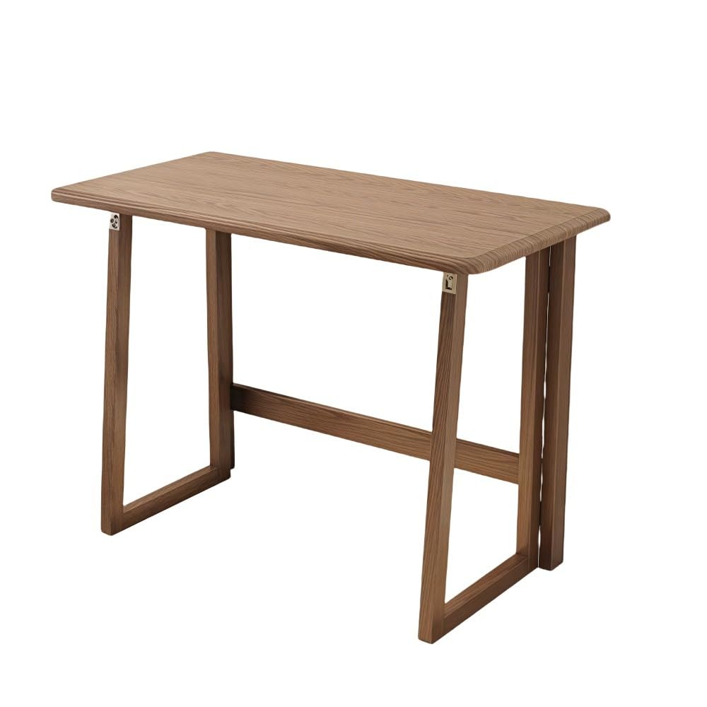 折り畳みデスク 幅8055×75 木製【完成品】ハイタイプ コンパクト 天然木 勉強机 省スペース 収納可能 コンパクト 学習机 デスクワーク 机 おしゃれ机|ゆめのマルシェ企画