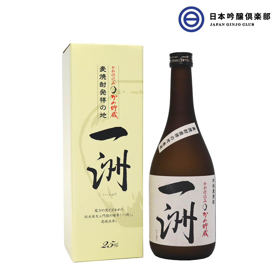 市場 一州 1本 焼酎 瓶 いっしゅう 山の守酒造 かめ仕込み 25度 ストレート むぎ焼酎 麦焼酎 長崎県 720ml 御中元 ロック かめ貯蔵  壱岐焼酎