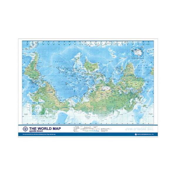 楽天市場】世界 地図 A2 ポスター ( THE WORLD MAP Upside Down / 逆さ