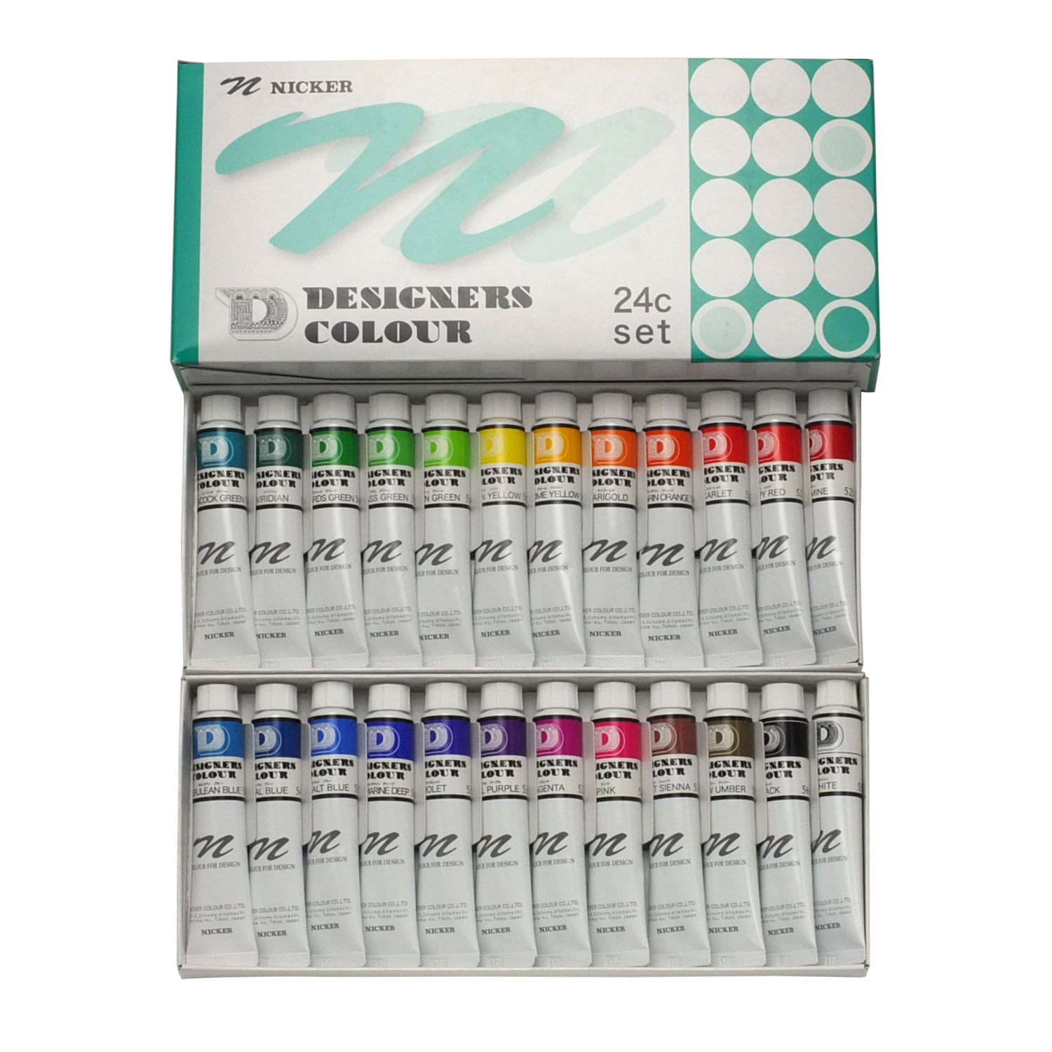 楽天市場】ニッカー絵具 ポスターカラー 24色セット PCT24 : アーク