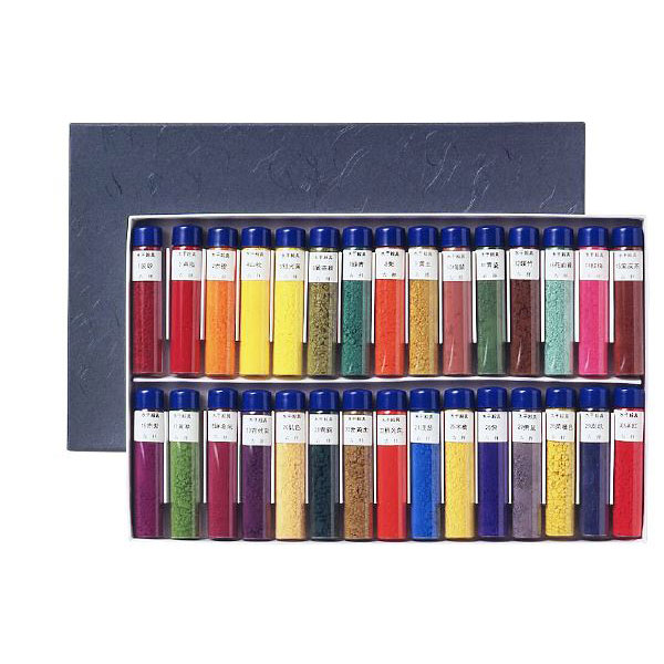 楽天市場】水干絵の具 20ml 24色セット ボトル入 【 日本画