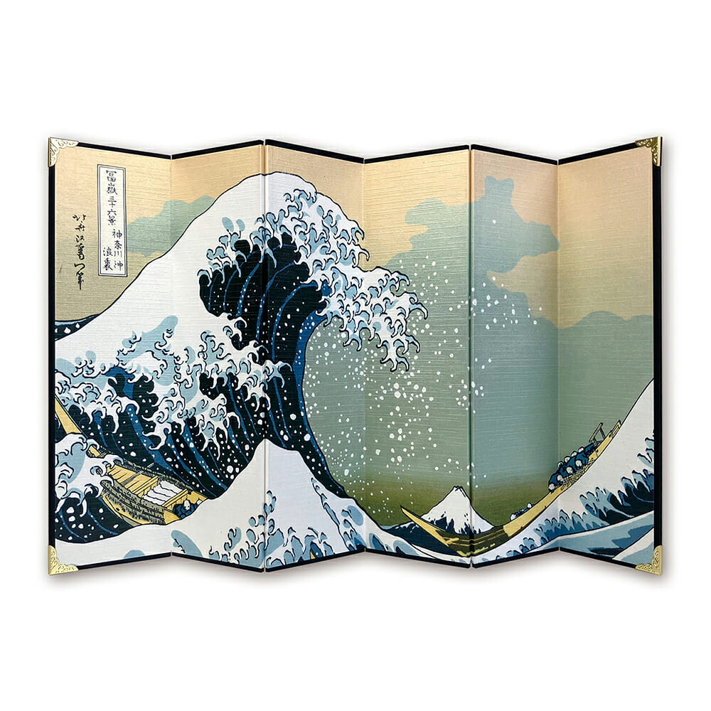 楽天市場】【L063】日本絵屏風 葛飾北斎「富嶽三十六景 凱風快晴」（赤