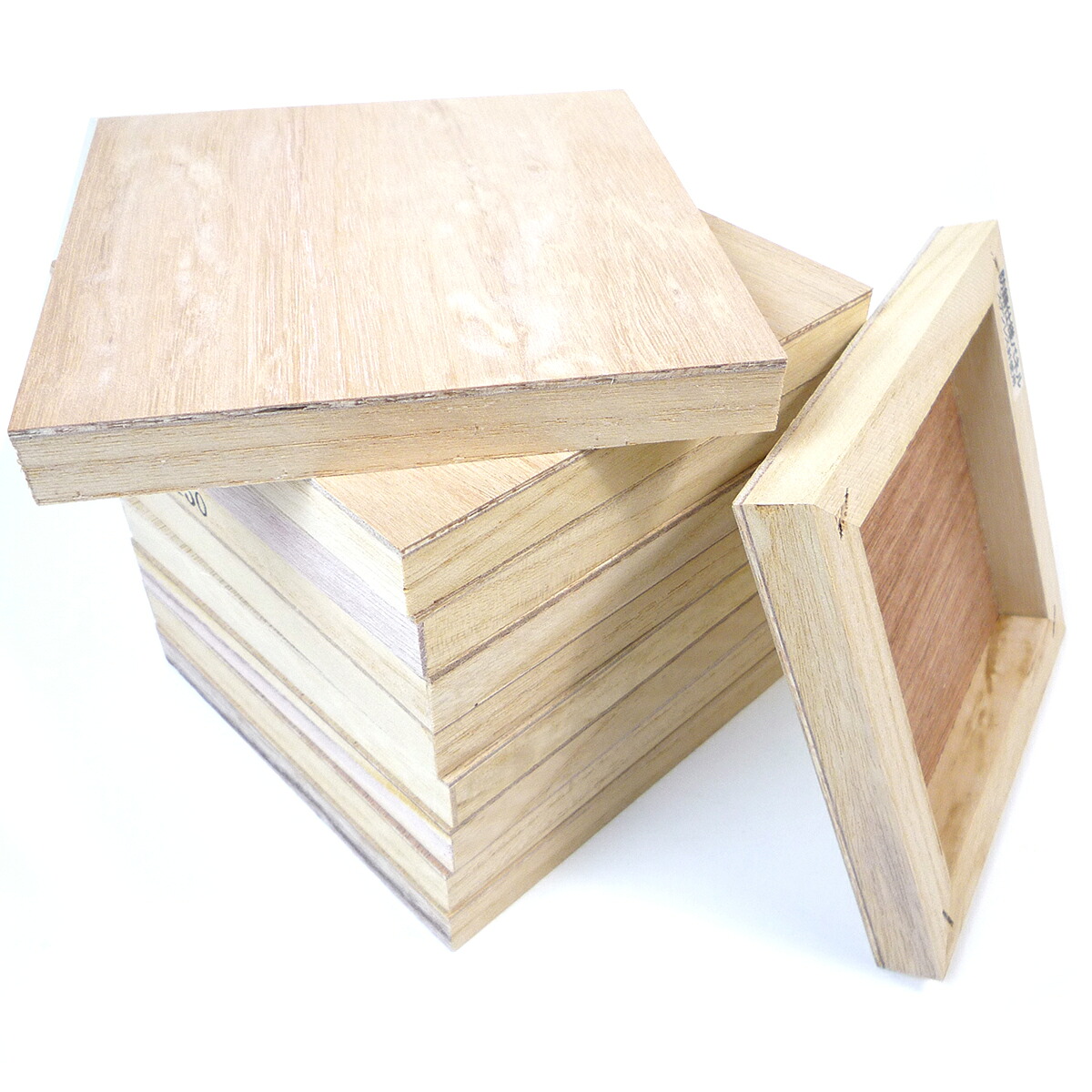 ゆめ画材 木製 ラワンベニヤパネル 250×250mm 18.5mm厚 ※10枚パック|ゆめ画材