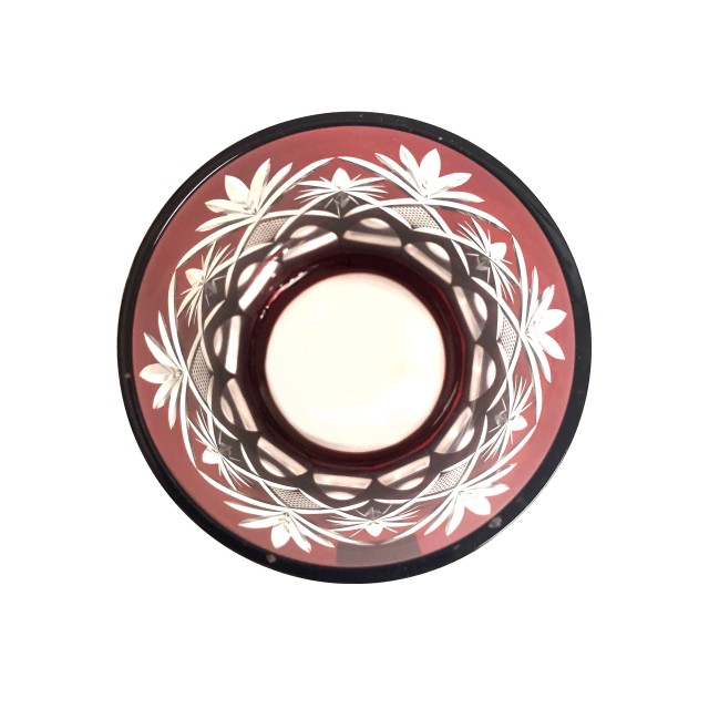 江戸切子 グラス 名入れ 赤 ロックグラス お祝い 男性 定年退職祝い プレゼント 記念品 切子グラス 還暦祝い 星切子 叙勲 退職祝い