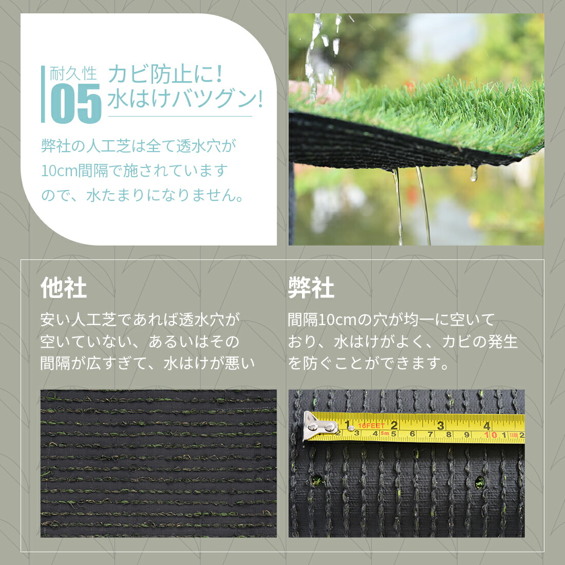 人工芝ロール1m×5m芝丈35mmピン12本つき4色立体感透水穴つきリアルふかふか高品質高密度色落ちにくい抜けにくい復元性立体感芝庭整地人工芝生ガーデニングアウトドア