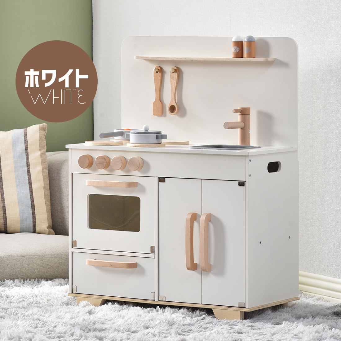 付属品付き プレゼント おままごと キッチン 木製 ままごとセット 誕生日 台所 知育玩具 子供用 子供 収納 まねっこ コンロ おもちゃ キッズ  ベビー プレゼントままごと 59％以上節約