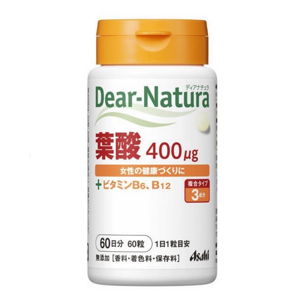 逆輸入 《アサヒ》 Dear-Natura ディアナチュラ 葉酸 60粒 60日分 novomont.