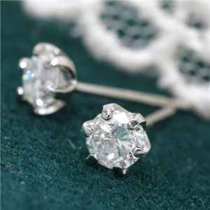 0.4ctプラチナダイヤモンドピアス 輝き溢れる0.4ctのダイヤモンドピアス プラチナの贅沢な輝きが魅力のレディースアクセサリー|夢の小屋