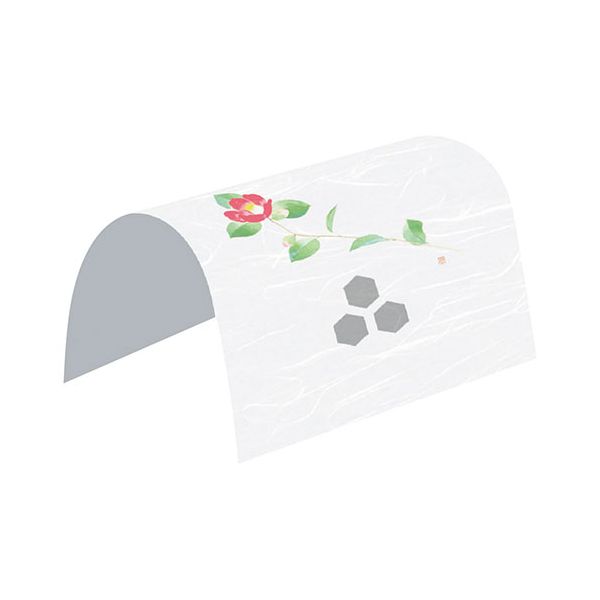 ヤマコー 用美 業務用 ドーム掛紙 椿 (100枚入) yamaco64493 花の香り漂う、使いやすい業務用ドーム型ティッシュペーパー 椿柄で100枚入り、清潔感溢れる使い捨てアイテム