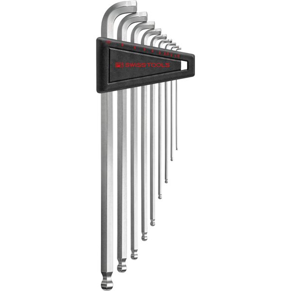 PB SWISS TOOLS ピービースイスツール イス バーチェア 椅子 カウンターチェア ズ 9本組 マルチアングルタイプ ボール付ロング六角棒レンチセット L型 ホルダー付 パッケージ入 2222.LH-10 9本のツールがセットになった、マルチアングルタイプのボール付きロング六角棒レン