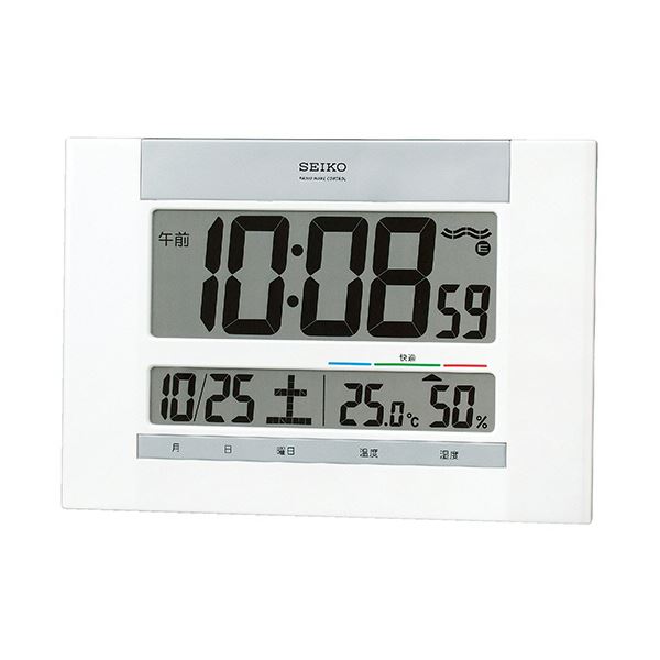 セイコー快適度表示付 デジタル電波時計 SQ429W 1台 快適さを体感 電波時計付きデジタルクロックで快適な時間を SQ429Wは、快適度を表示してくれる便利なアイテム 快適な生活をサポートする1台 7,502円