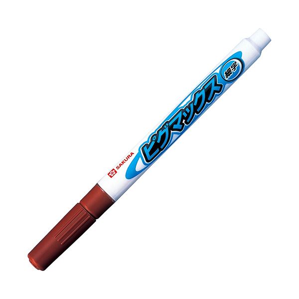 （まとめ）サクラクレパス 水性マーカー ピグマックス 細字 ちゃいろ ZPK-S#12 1本【×50セット】 使い切りタイプの水性マーカー、ピグマックス 細字 ちゃいろ ZPK-S#12は、細かいかきこみに便利な一本 豊富なカラーバリエーションでアートや手紙、ノート作りにも活躍 滑ら