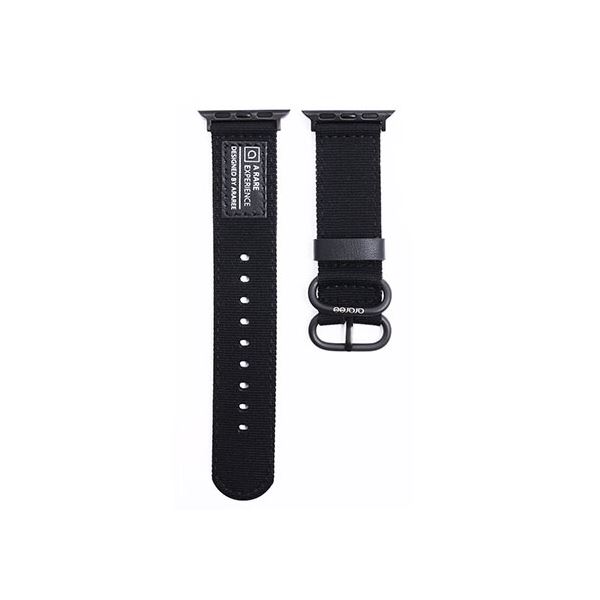 araree SOFT WOVEN STRAP for Apple Watch 49／45／44／42mm ブラック AR25012AW 黒 究極のスタイルを演出する、光沢を抑えたメタル製ダブルバックルと9つのベルトホールで自在に調節可能な、araree SOFT WOVEN STRAP for Apple Watch 49／45／44／42mmのブラックヴァリエ