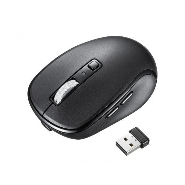 静音Bluetoothワイヤレスマウス（充電式・5ボタン） ブラック MA-WBBS519BK 1個 黒 静かで快適な操作が可能なBluetooth接続のワイヤレスマウス 充電式で5つのボタンを搭載し、ブラックカラーでスタイリッシュ MA-WBBS519BKを1個お買い求めください 黒