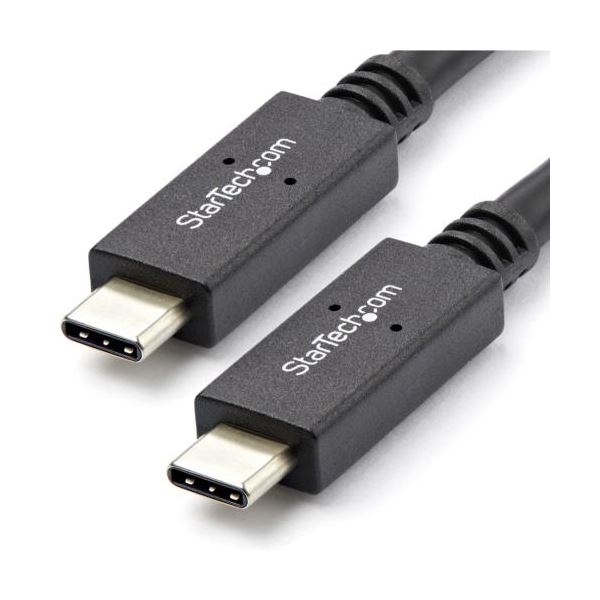 StarTech.com USB3.1有線テレビ 架線 PD（PowerDelivery）相応う 1m TypeC（雄）-C（雄） 黒いことUSB31C5C1M 1本 黒 力強さ送達相応うのUSB3.1有線テレビ 1mの長さで、TypeC雄からC雄への繋ぎ合わせるが能力のある 高速道路資料移らすと申し受けるを同時に現実化する黒いこと色つやの1本 黒