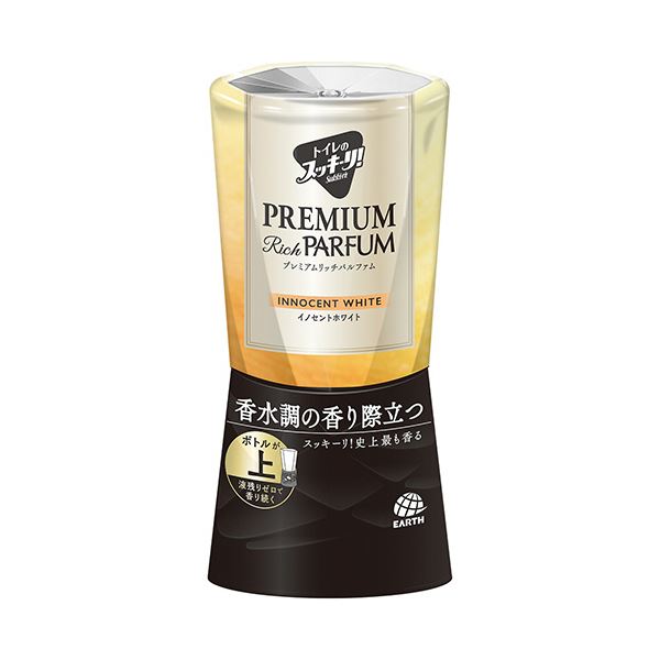 （まとめ） アース製薬トイレのスッキーリ プレミアムリッチパルファム イノセントホワイト 400ml 1個 【×10セット】 白 トイレを清潔に保ち、心地良い香りを漂わせるプレミアムリッチパルファム イノセントホワイトの香りで、空間を優雅に彩る400mlのボトル 1個でも効果