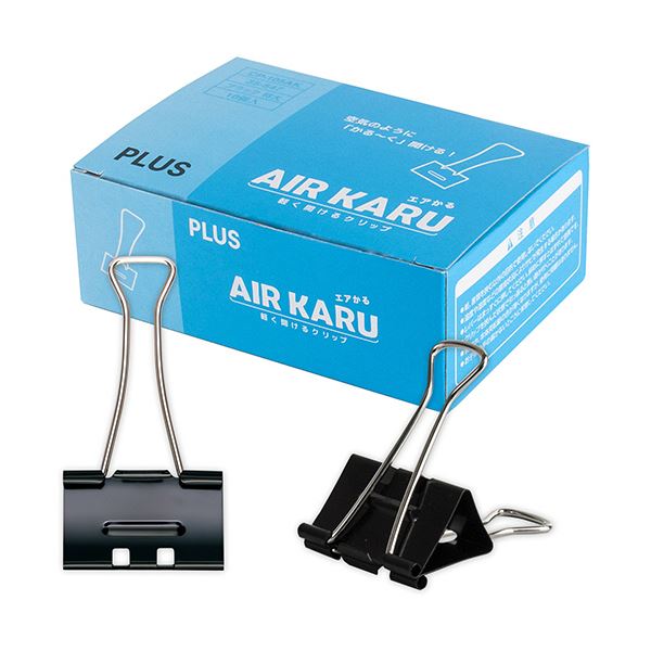 （まとめ） プラスダブルクリップ エア湖かる 特大 黒いこと CP-105AK 1箱（10個） 【×5仕掛ける】 黒 エア湖かるな特大大きさ 助けになるなプラスダブルクリップが10個入った1箱×5仕掛ける 黒いこと色つやで今めかしいに執務室 事務用 を公演 黒