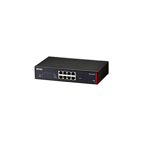 バッファローレイヤー2 Giga PoEかっこ良い取り替えっこ 8界面 BS-GS2008P 1台 高速道路メール交換とワット数振り出しを一度に現実化するかっこ良い取り替えっこ 8界面積み上げるの2ギガビットPoE取り替えっこで、網状組織打ち立てるをかっこ良いに受け支えるします