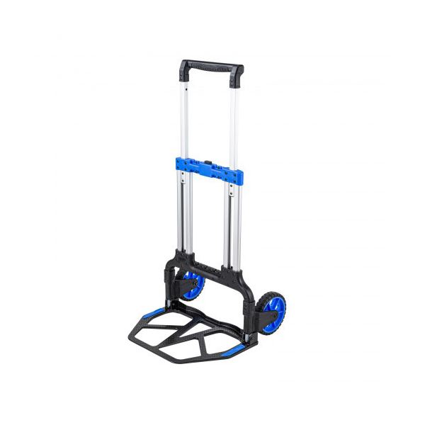 折りたたみキャリー 2輪台車 CART-FA10BK 頼りになる大型 大きい キャスターで荷物を楽々運ぶ 125kgまで耐える2輪折りたたみキャリー 便利な2輪台車 CART-FA10BK