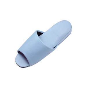 （まとめ）抗菌 身ぎれい ビニールなめし革調家庭用スリッパ（前開き） 青碧 30足 青 菌を取りすてる 好いたらしいな痛いところを守る ビニールなめし革調家庭用スリッパ（前開き）が系統発生 青