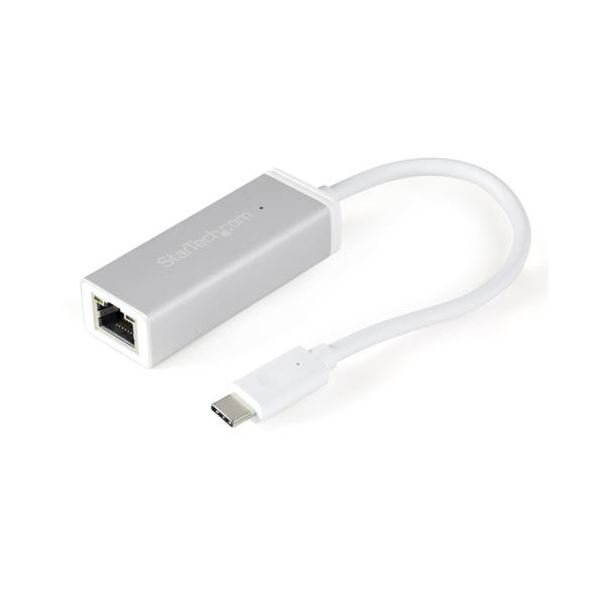 StarTech.com USB-C接続ギガビット有線LAN変換アダプタ USB3.1 TypeCオス-RJ45メス シルバーUS1GC30A 1個 USB-C接続のギガビット有線LAN変換アダプター 安定したネットワーク接続を実現し、スタイリッシュなデザイン USB-C端子搭載デバイスでもLAN接続可能 1個入りで手軽に