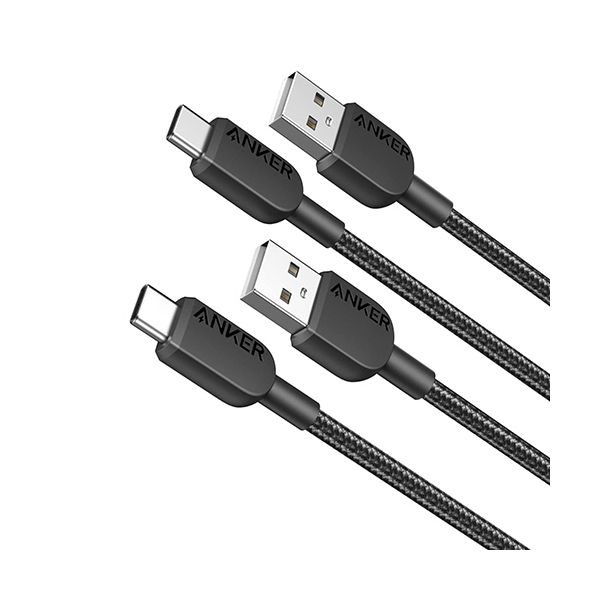 （まとめ） アンカージャパン ANKER 310 高耐久ナイロン USB-C＆USB-A ケーブル 配線 0.9m ブラック B81G50111パック（2本） 【×5セット】 黒 高耐久性を誇るUSB-C＆USB-Aケーブル 配線 2本セット 長さ0.9mのブラックカラーで便利なパック販売 5セットでお得にGET 黒