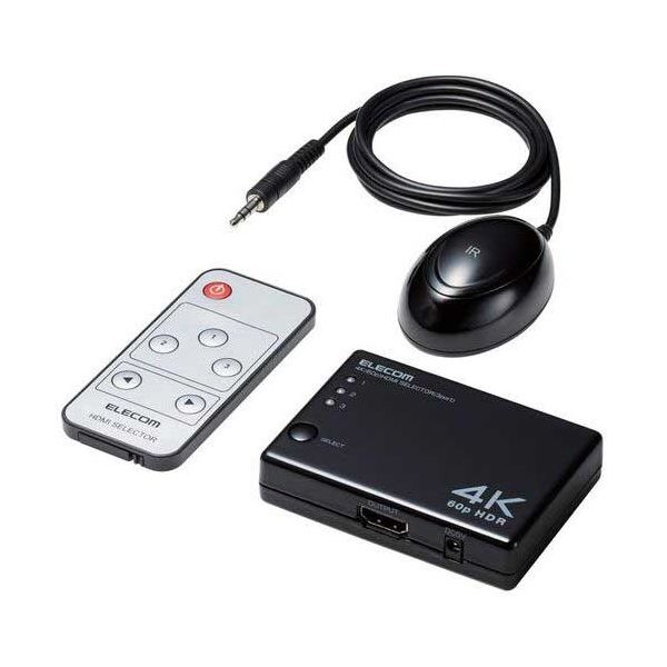 HDMI切替器 DH-SW4KA31BK 4K対応HDMI切り替えスイッチャー、4つの入力ポートを持つ高性能映像切替機、映像信号を瞬時に切り替えて快適な視聴体験を提供します