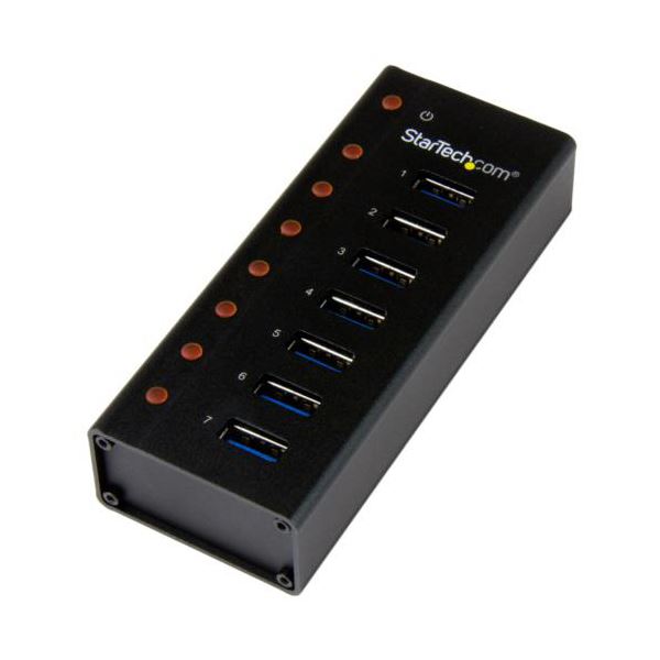 StarTech.com 7界面 USB3.0こしき 金属元素筐体 黒いこと ST7300U3M 1個 黒 弾丸道路見聞移らすが能力のあるな7界面USB3.0こしき、今めかしいな金属元素筐体で黒いこと色つや 学習机 (時刻表 机) あたり近所をスッキリ取り片づけるし、助けになるな繋ぎ合わせる尖んがりを増やす科目 黒