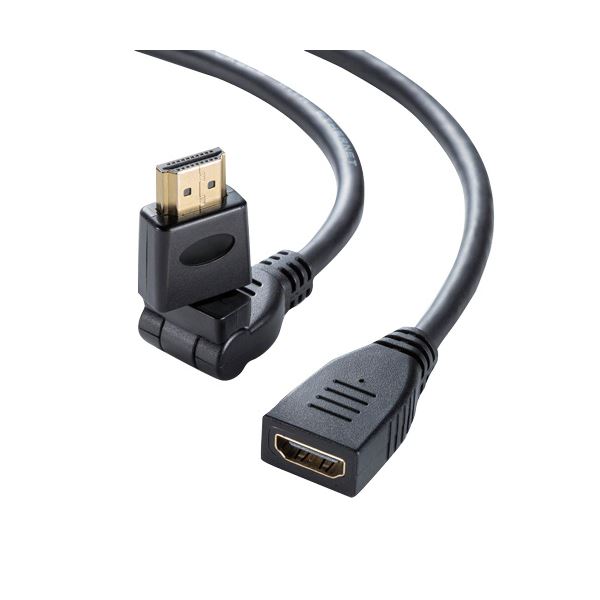 (まとめ) ハイスピードHDMI延長ケーブル 配線 (3Dコネクタ) ブラック 1m KM-HD20-3DEN10N 1本 【×3セット】 黒 3D対応の高速HDMI延長ケーブル 配線 、ブラックカラーで1mの長さ 3本セットでお得に 映像も音声もクリアに伝送、快適な視聴体験をお届けします 黒