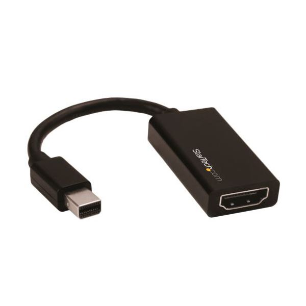 StarTech.com Mini DisplayPort-HDMI変換アダプタ 4K ミニディスプレイポート-HDMI オス／メスブラック MDP2HD4K60S 1個 黒 4K対応のミニディスプレイポートからHDMIへの変換アダプター 高画質映像を楽しめる便利なアイテム コンパクトで持ち運びも便利 デジタル信号を高品