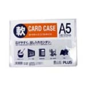 （まとめ）プラス 再生カードケース ソフト A5 PC パソコン -305R【×30セット】 スリムで便利な整理 収納 ケース オフィス 事務用 に最適 再生素材を使用したA5サイズの柔らかいカードケース、プラスの新定番PC パソコン -305R 30セットでお得にGET