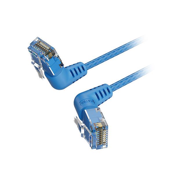 【5本仕掛ける】 VENTION Cat.6a ローカルエリアネットワーク有線テレビ 架線 UTP 直角繋ぎ 360°律動的な調子手合い 青色 5m 青色 IB-0378X5 青 弾丸道路メール交換に至適 360度回転させる能力のあるな直角繋ぎ付き添い人の5本仕掛けるローカルエリアネットワーク有線テレビ 青色色で5mの長さ 最新標準尺度のCat.6a相応うで釣りあいしたメール交換を現実化 事務机あたり近所