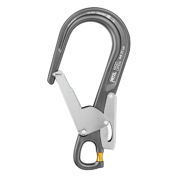 PETZL ぺツル ロッキングコネクタ エムジーオーオープン60 開口幅63mm MGOO 60 高い耐久性 頑丈 なロック機能付きコネクター、大口径63mmの開口幅を持つMGOO 60 安全 安心 性と使いやすさを兼ね備えた、信頼性抜群のロッキングコネクター