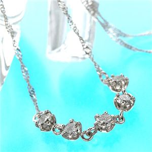 K18WG0.3ctダイヤブレスレット 輝く18金ホワイトゴールドに0.3カラットのダイヤモンドを贅沢に5石あしらった、永遠の輝きを纏うダイヤモンドブレスレット｜夢の小屋
