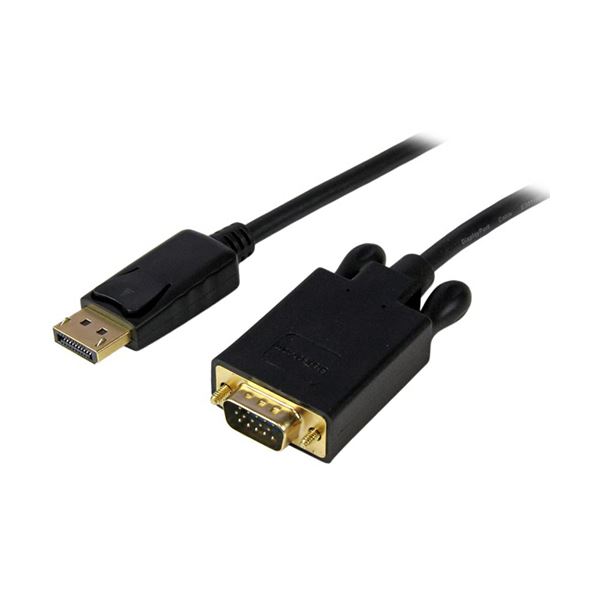 StarTech.com DisplayPort-VGA取り替えっこ有線テレビ 架線 黒いこと 1.8mDisplayPort（雄）-VGA（雄） DP2VGAMM6B 1本 黒 見せびらかす界面からVGAへの取り替えっこ有線テレビ 架線 1.8mの黒いこと色つやで高特性な挿し画移らすを現実化 繋ぎ合わせるが円転自在に DP2VGAMM6B 黒