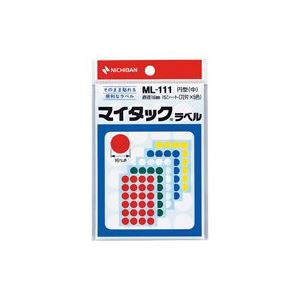 (業務用20セット) ニチバン マイタック カラーラベルシール 【円型 中/16mm径】 ML-111 混丸 5色 ニチバンのマイタックカラーラベルシール【円型 中/16mm径】ML-111 混丸 5色 仕事の効率化に役立つアイテム