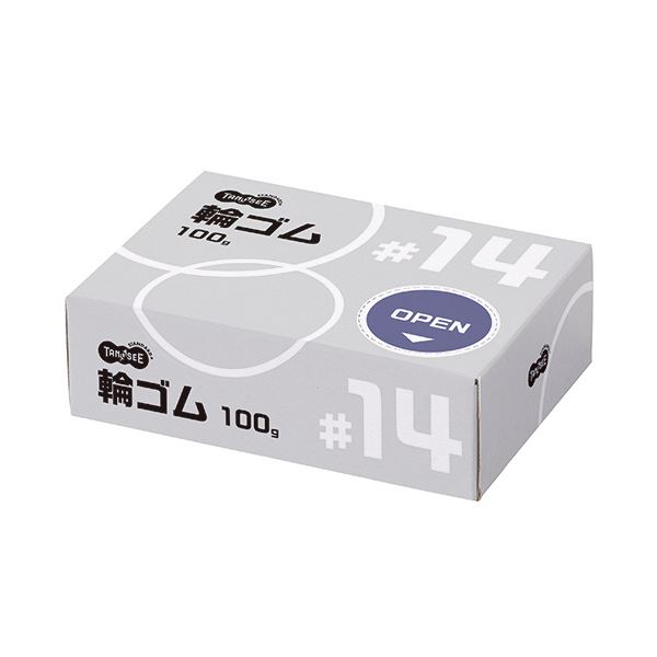 (まとめ）TANOSEE 輪ゴム #14 100g1箱【×20セット】 見やすいデザインで手軽に使える 便利な輪ゴム #14、1箱100g×20セット
