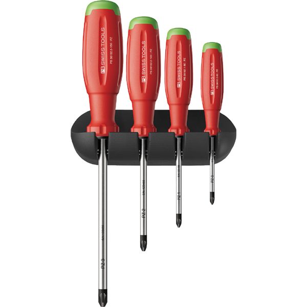 PB SWISS TOOLS ピービースイスツール バーチェア 椅子 カウンターチェア ズ 4本組 スイスグリップEVO ポジドライバーセット 38243.H スイス製の進化したグリップを持つポジドライバーセット、4本組 高品質な工具で、確かな作業をサポートします