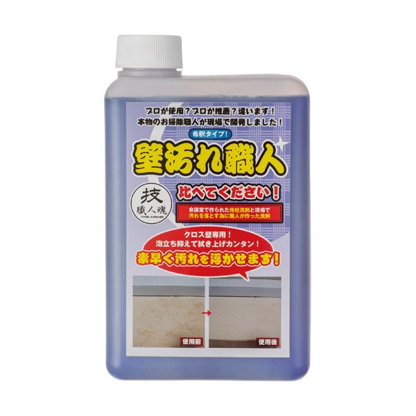 （まとめ） 允・セサミ技職人魂 壁汚れ職人 つめかえ用 1000mL 1本 【×3セット】 プロの技術で壁の汚れを徹底的に落とす セサミ技術を駆使した職人の魂が詰まったつめかえ用洗剤、1000mLの大容量 大型 1本を3本セットでお得にご提供